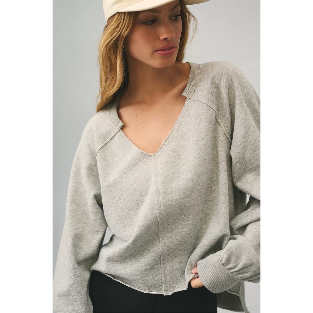 PILCRO Reworked Popover Sweatshirt in Gray Size Small